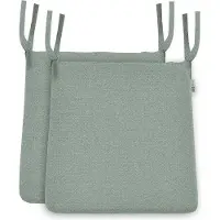 Unyqoos Coussin de siège - Lot de 2 coussins en mousse à mémoire de forme et en tissu, couleur verte, 42 cm, conçus pour soulager la pression sur les chaises, les canapés et les meubles de jardin