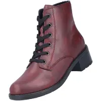 Rieker Chaussures de ville pour femmes , bottines, chaussures à lacets, bottines à lacets, couleur rouge, style décontracté