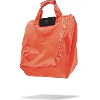 Unyqoos Sac pliable avec compartiment isotherme et 3 supports pour bouteilles (jusqu'à 1,5 litre), conçu pour être accroché au chariot de supermarché, dimensions : 54 x 35 x 39 cm, couleur : rouge