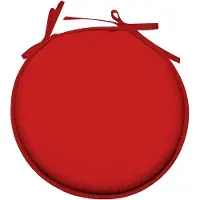 Unyqoos Coussin de siège rond – Ø 40 cm (40 x 40 cm), rouge, matériau : 100 % polyéthylène, 100 % coton