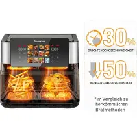 OEM Friteuse à air, modèle à deux paniers, 12 programmes de cuisson, friteuse à air chaud