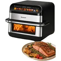 OEM Friteuse à air chaud, capacité de 10 litres, puissance de 2400W, design à double compartiment, plage de température de 80 à 200°C, e CE