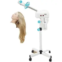 OEM Vaporisateur facial, 800W, hauteur réglable de 112 à 132 cm, capacité du réservoir d'eau de 750 ml, longueur de la buse de 40,5 cm, prise européenne