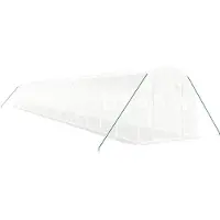 vidaXL Serre avec cadre en acier blanc 36 m² 18x2x2 m
