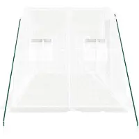 vidaXL Serre avec cadre en acier blanc 8 m² 4x2x2 m