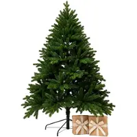 VIVANNO - Sapin de Noël en polyéthylène, modèle NORDMANN, 120 cm - Reproduction fidèle du sapin naturel, forme conique, couleur verte - Dimensions : 97 x 120 cm