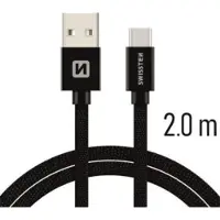 Swissten "Textile Quick Charge 3.1 USB-C" Black