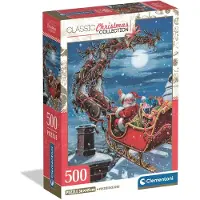 Clementoni Puzzle 500 Noël Coll. Promenade en traîneau de minuit (500 pièces)