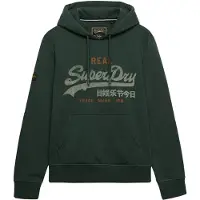 Superdry pour homme. M2014568A Sweat à capuche Heritage Relaxed vert (XL), Casuel, Coton