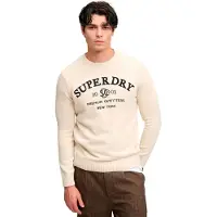 Superdry Homme Pull à Appliqué Graphique Grey Taille: M