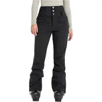 Roxy - Pantalon de ski taille haute - Rising High Pant True Black pour Femme - Taille L - Noir