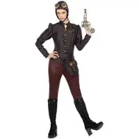 MOM Steampunk Aviator Costume Marron S Enfants