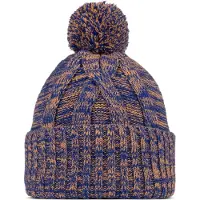 Buff Knitted & Fleece Beanie Marron,Bleu Enfants