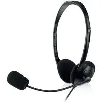 Ewent EW3568 écouteur/casque Avec fil Arceau Appels/Musique USB Type-A Noir