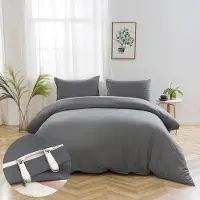 Benza Housse de couette Ibzoa en microfibre, 135 x 200 cm – douce et respirante, linge de lit pour toute l'année avec fermeture à glissière, 1 taie d'oreiller, disponible en différentes couleurs
