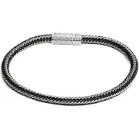GUESS Bracelet 'LO STUDIO' noir / argent