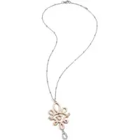 Morellato Collier - - SAAJ17 - Acier plaqué or rose - Verre blanc - Fermoir sécurisé
