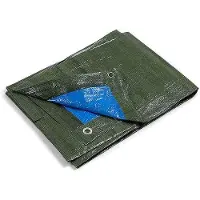 Benza Ibenzoa Bâche de protection robuste et étanche, 6 x 10 mètres – Polyéthylène 90 g/m², bleue, bords renforcés avec œillets – Protection pour jardin et camping