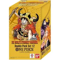 Bandai Jeu de cartes One Piece : Coffret double « Le guerrier le plus fort du monde » (DP-12) (Anglais, Coffret & Collection, Pack de boosters)