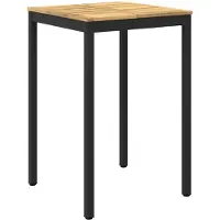 Syfax Table de jardin, blanche et noire, dimensions : 70 x 68,5 x 105 cm