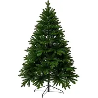 VIVANNO - Sapin de Noël en polyéthylène, modèle NORDMANN, 180 cm, forme ronde, couleur verte naturelle, dimensions : 127 x 180 cm