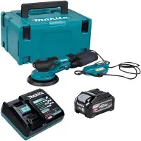 Makita BO 002 CGU101 : Ponceuse excentrique sans fil, 40 V max., diamètre 150 mm, excentrique de 5,0 mm, moteur sans balais, incluant 1 batterie 4,0 Ah, 1 chargeur et 1 coffret Makpac
