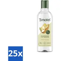 Timotei - Shampooing - Huile d'amande - 2 en 1 - Pour tous types de cheveux - 300 ml - Pack économique - 25 pièces