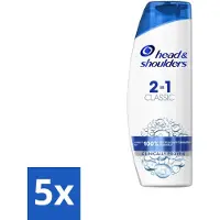 Head & shoulders 2-en-1 Shampooing et après-shampooing antipelliculaire – Classique – 270 ml - Pack économique - 5 pièces