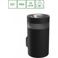 Spectrum LED Applique murale Torre Ronde Anneau Noir IP54 9W 1000lm CCT 3000K/4000K/6000K 30
