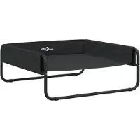 vidaXL Lit pour chien Rehaussé Anthracite Tissu Oxford et acier