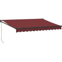 vidaXL Auvent manuel rouge vin 350x250 cm