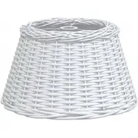 vidaXL Abat-jour blanc Ø50x30 cm osier