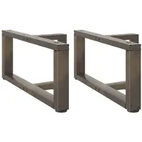 vidaXL Pieds de table basse en T 2 pcs. Acier naturel 70x25x(30-31) cm Acier