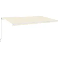 vidaXL Store banne rétractable avec LED 600x300 cm Crème
