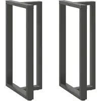 vidaXL Pieds de table de bar en T 2 pcs. Anthracite 60x35x(110-111) cm Acier