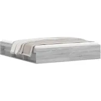 vidaXL Cadre de lit gris Sonoma 180x200 cm
