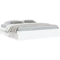 vidaXL Cadre de lit blanc 200x200 cm