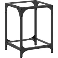 vidaXL Table basse avec plateau en verre Transparent 30x30x40 cm Acier