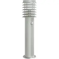vidaXL Lampe d'allée avec détecteur de mouvement argenté 60 cm acier inoxydable