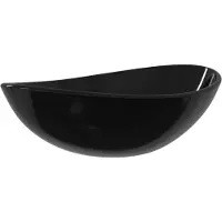 vidaXL Lavabo en verre trempé 54,5x35x15,5 cm noir