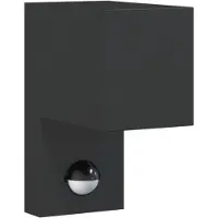 vidaXL Applique murale d'extérieur avec capteurs noir