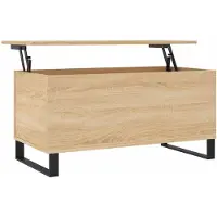vidaXL Table basse en chêne Sonoma 90x44,5x45 cm Bois composite