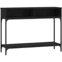 vidaXL Table console noir 100x30,5x75 cm bois d'ingénierie