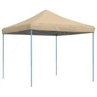 vidaXL Tente de réception pliable Pop-Up Beige 292x292x315 cm