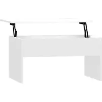 vidaXL Table basse blanc brillant 80 x 50,5 x 41,5 cm, aggloméré