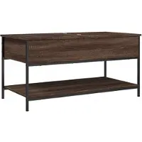 vidaXL Table basse marron imitation chêne 100x50x50 cm bois composite métal