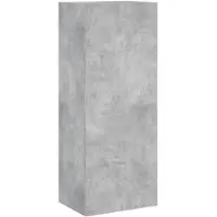 vidaXL Meuble TV mural gris béton 40,5x30x102 cm Matériau dérivé du bois