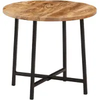 vidaXL Table basse 45x45x40 cm bois massif mangue et fer