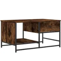 vidaXL Table basse chêne fumé 85,5x51x45 cm Bois composite