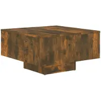 vidaXL Table basse chêne fumé 60x60x31,5 cm bois composite